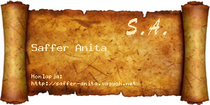Saffer Anita névjegykártya